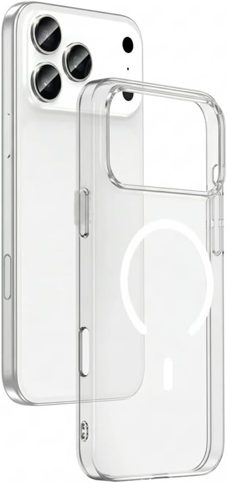Apple iPhone 17 Pro Max İçin Kamera Korumalı Manyetik Şarj Özellikli Şeffaf Demy Sert PC Kapak
