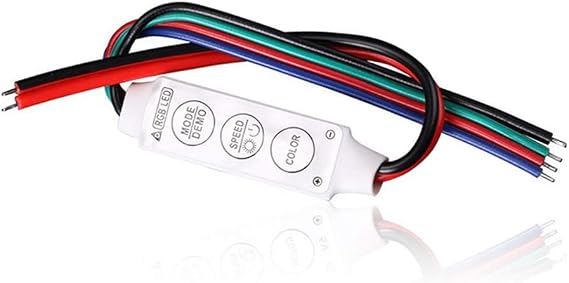 DC 12-24V 3 Tuşlu RGB Şerit Led Dimmer Hafızalı Renk Hız Kontrol