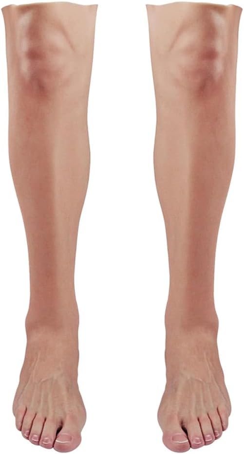 Realistic Silicone Prosthesis Foot Sleeves for Leg Covering, Hiding Scars and Skin Imperfections, Ideal for Halloween Cosplay and Scar Concealment
