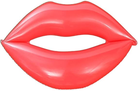 Inflatable Funny Glitters Lips Pool Float Raft Swimming Floating Lounge Hammock For Adult Kids Outdoor Beach Party Swimming Buoy Lifebelt For Doll Accessories