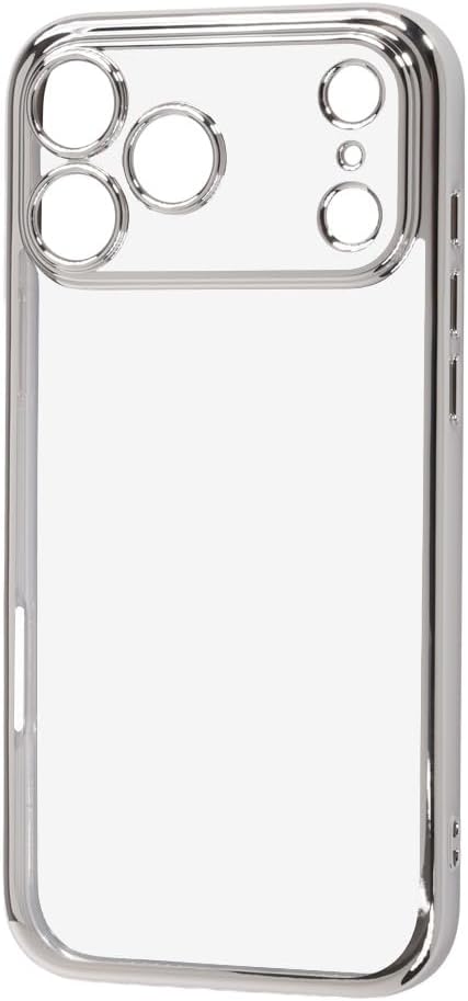 iPhone 18 Pro Max ソフトケース 精密設計 フレームメッキ シルバー レイ・アウト RT-P59PFC2/SVM