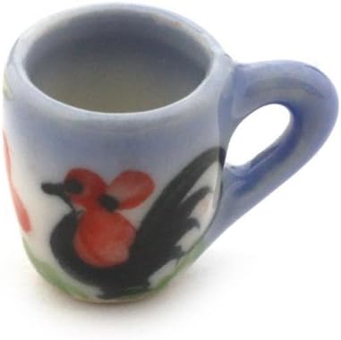 MyTinyWorld 4 x Miniature Cockerel Design Ceramic Soup Mugs