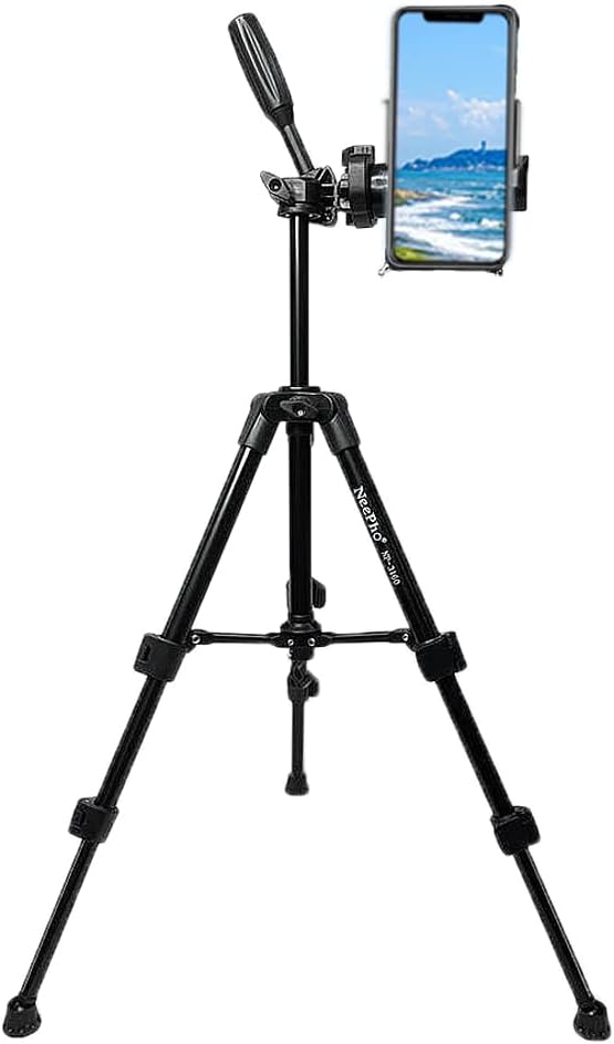 Coverzone Tripod Cep Telefonu Video Kamera Aksiyon Kamera 105 cm Yükseklik Masaüstü Portatif Taşınabilir NP-3180S