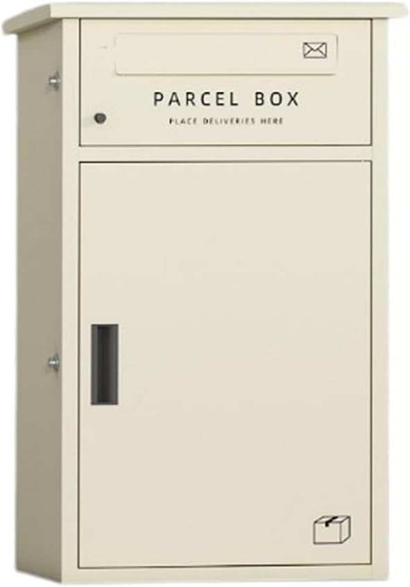 Delivery Box with Post, Mailbox, Standing Post, Assembly Type, Parcel Box, White