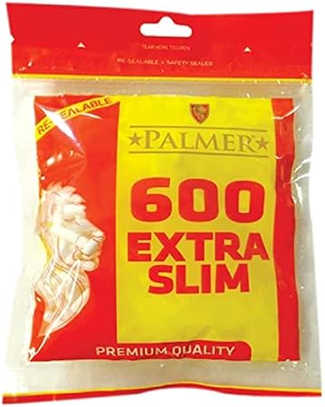 [10 Packs] Extra Slim Filter Tips in Resealable Bag, 600 Filter Tips Each Pack - Premium Quality