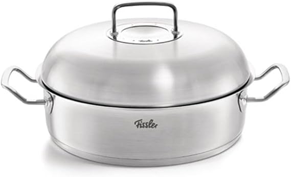 Fissler Original Profi Collection Roasting Dish (Diameter 28 cm 4.8 L) Stainless Steel Metal Lid Round Induction