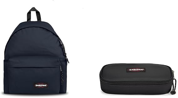 EASTPAK PADDED PAK'R Backpack, 24 L - Ultra Marine (Blue) OVAL SINGLE Pencil Case, 5 x 22 x 9 cm - Black (Black)