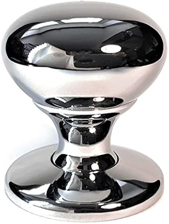 Sets of 6 Knobs for Kitchen cabinets &amp; Bedroom Furniture, Cupboard Drawer &amp; Door Polished Chrome Fittings by FFF diam - 32mm
