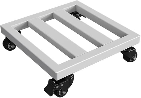 Generisch Tekerlekli beyaz metalden rulo yetiştirme kabı, çıkarılabilir 30 x 30 cm çiçek saksısı ve akvaryum standı, iç mekan için çok yönlü bitki tutucu, demir ayak