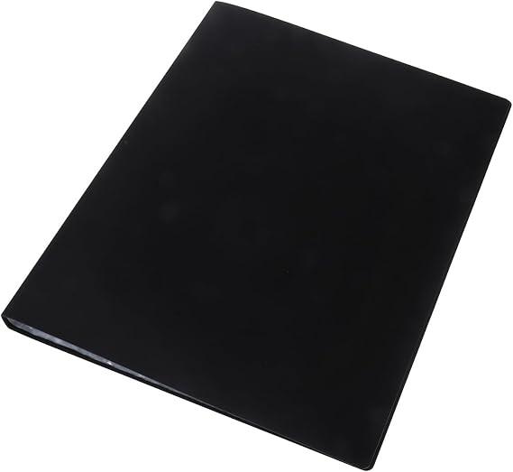 Display Book A4 20 Clear Pockets, Polypropylene, Black Portfolio Folder