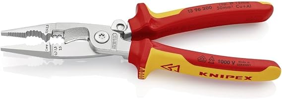 KNIPEX Pliers for Electrical Installation, VDE, Opening Spring, 13 96 200