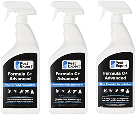 Pest Expert Cluster Fly Killer Spray 3 x 1Ltr - Formula 'C' Cluster Fly Spray from (UK Government HSE approved and tested – professional strength for amateur use)