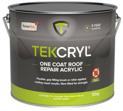 The only d repair acrylic! One Coat Roof Sealer, 10kg Black, Roof Repair, Compound All roof types, including, Asbestos, Felt, Bitumin, Tiled, GRP