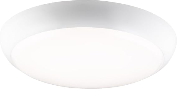 Horizon LED Bulkhead Ceiling & Wall Light, Colour Temperature Switchable 3000K/4000K/6000K, Power Selectable 12W/15W/18W, Round, IP65 Water Resistant, White Trim (Standard) [Energy Class C]