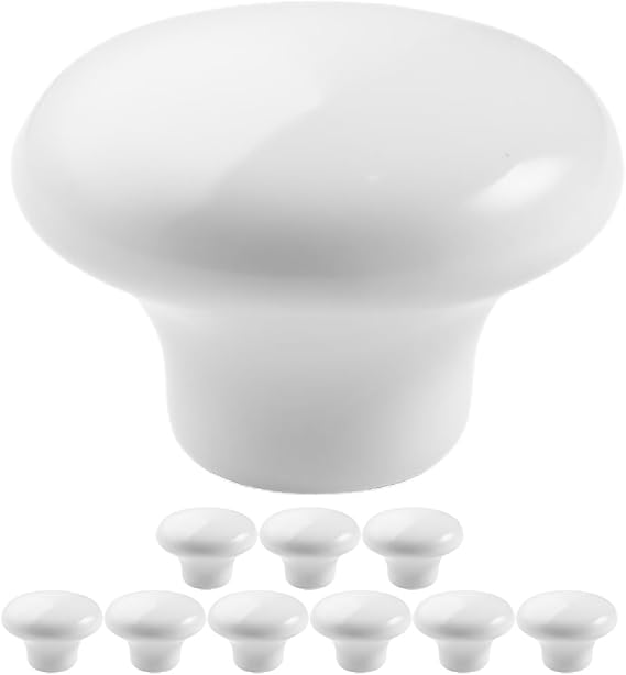 Homoyoyo 10 Pcs Pull Pull Pull Drawer Knobs Cabinet Handle Door Knobs Porcelain Pull Handle Knobs Dresser Handle Wardrobe Knobs Wood Drawer Furniture Hardware Chest Knobs for Cupboard DIY Ceramic