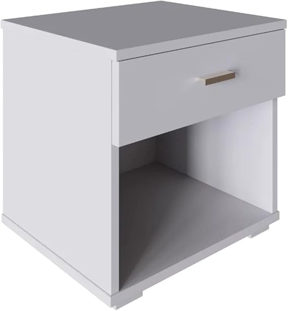 Night Stand Bedside Table Modern Bedside Table Nightstand With Open Storage Space, White Nightstand Bedroom Furniture Bedstand(01)