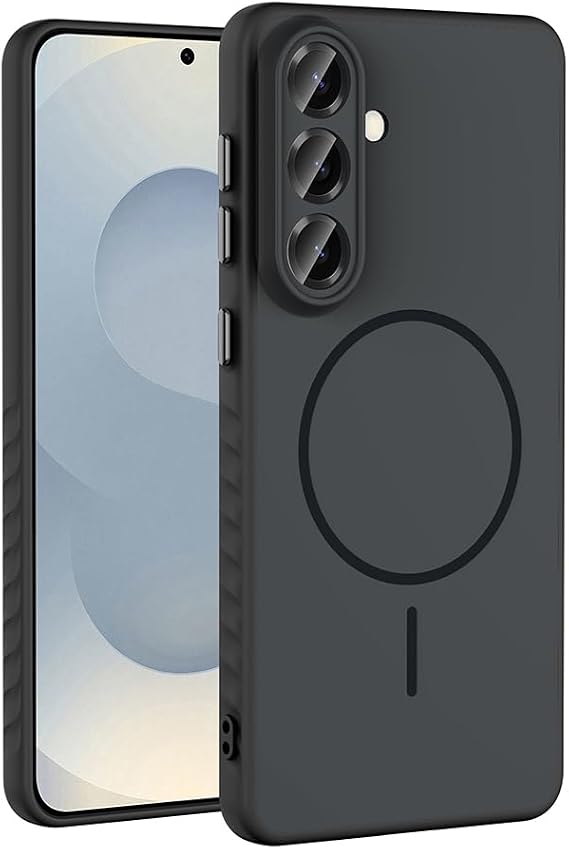 Coverzone Galaxy A57 İle Uyumlu Kamera Lens Korumalı Kılıf Magsafe Uyumlu Kablosuz Şarj Özellikli Tea Silikon Telefon Kılıfı Siyah