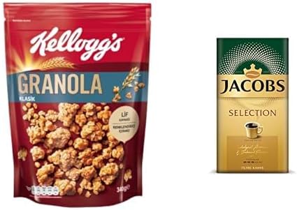 Kellogg's Granola Classic 340 gr & Jacobs Selection Filter Coffee 250 Gr