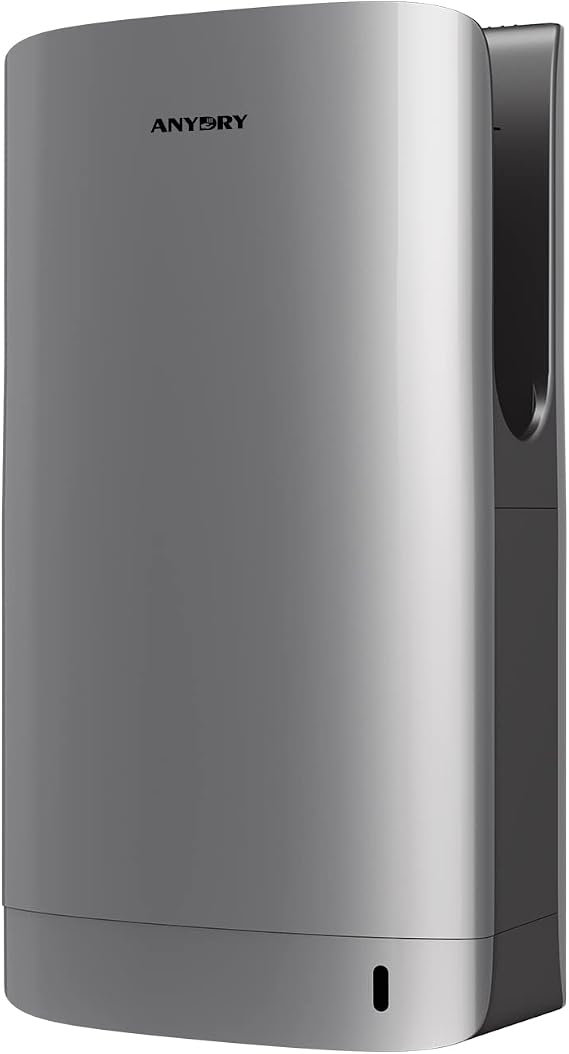 anydry Double Sided Jet Hand Dryer with HEPA and Car Thermostat 7-10s