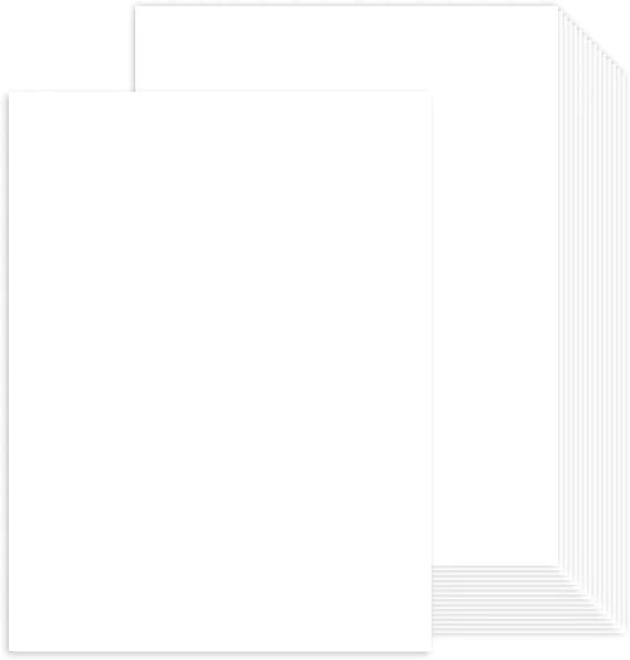 100 Sheets White Card A4 Certificate Paper, Goefun White Card Stock Printer Paper for Invitations, Menus, Wedding, DIY Cards