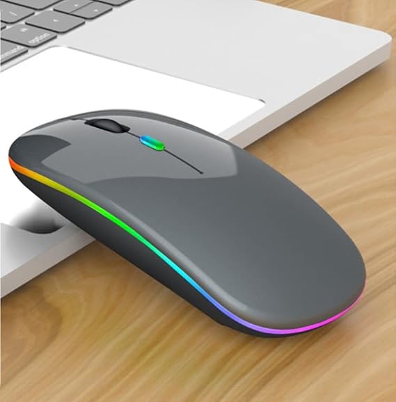 Computer Wireless Mouse 3 Keys RGB Backlight Silent Bluetooth Wireless Dual Mode Mouse Silent Wireless Mouse