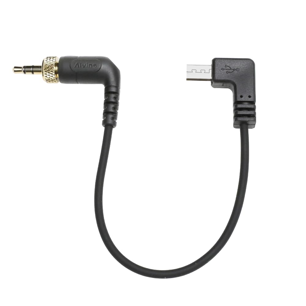 Alvin's Cables Tentacle Timecode Cable for Sony FX3| FX30| A7S3| A1 Camera Lockable 3.5mm TRS to Micro USB Timecode Cable for Deity TC-1 Tentacle SYNC E Timecode Generator 35cm