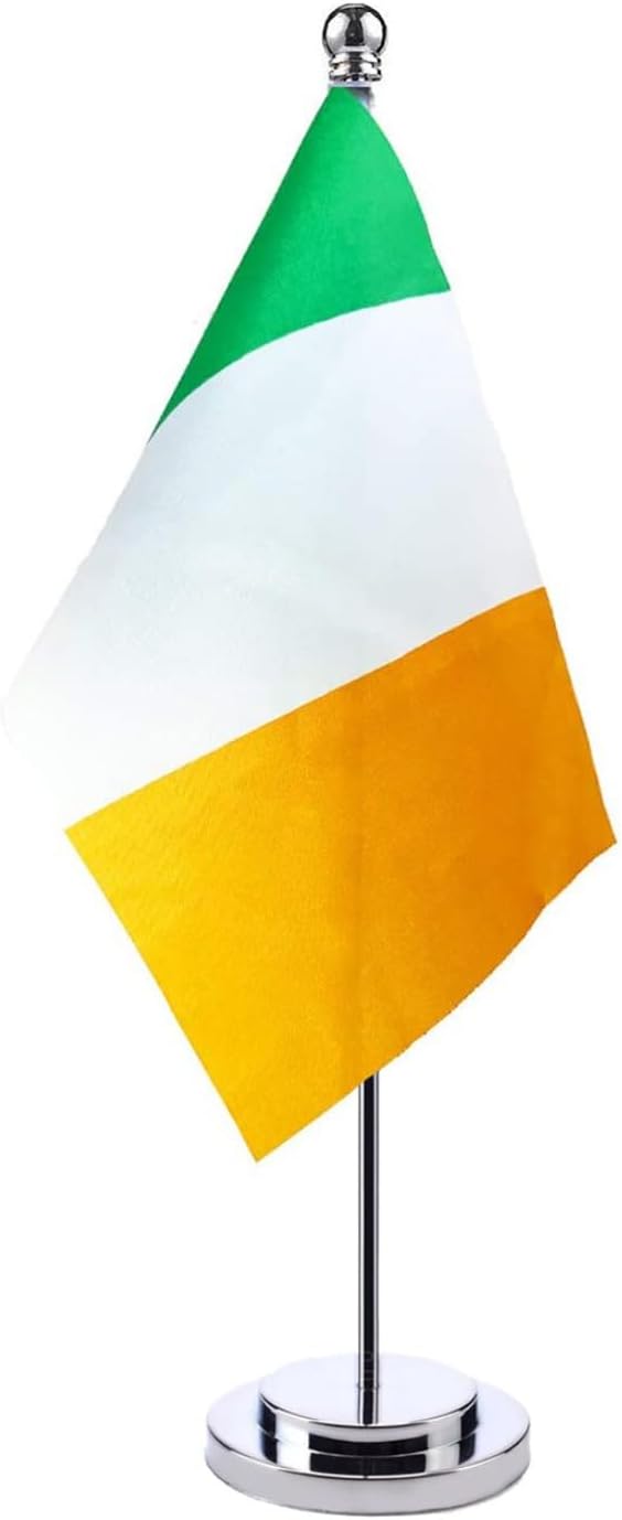 BigTree Table Flag Desktop Flags Durable Stainless Steel Stand Base Saint Andrew's Cross Desk Flag For Veteran Office Home International Conference Theme Party Holiday Decorations