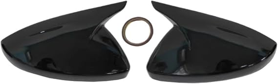 Rearview Housing Shell Side Rearview Mirror Cap Wing Mirror Cover For Peugeot 208 308 408 508 307 308 2008 4008 5008 2013-2018 2019 2020 2021 2022 2023 Side Wing Mirror Cover(Bright black)