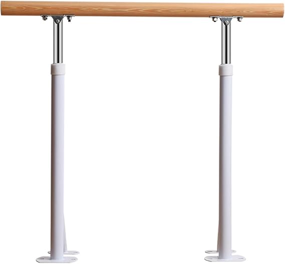 Ballet Barres, Adjustable Dance Poles, Indoor Floor-Standing Ballet Barres, Solid Wood Height-Adjustable Dance Poles, Vertically Stable Ballet Poles For Childre,White-1M,White-1M