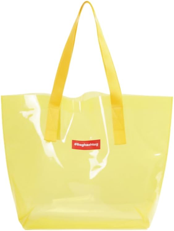 Baghashtag Şeffaf Sarı Büyük Boy Beach Plaj Çantası