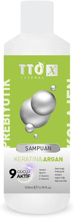 TTO X Keratin ve Argan Özlü Saç Şampuanı Kolajen ve Prebiyotik