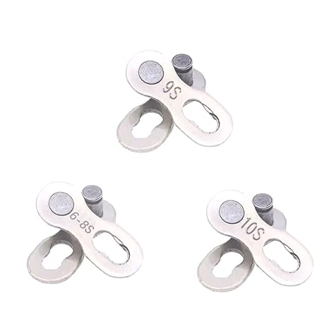 Bicycle Missing Link, 3 Pcs Bike Chain Link, Bike Chain Connectors, Bike Quick Release Chain, for 6-7-8, 9, 10 Speed Chain, Reusable