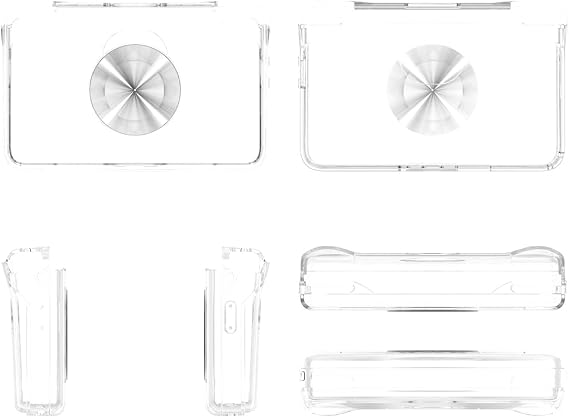 Game Console Case Suitable for Retroid Pocket flip 2, Protective Cover TPU Cooling Transparent Anti-Drop Protector Case (Transparent)