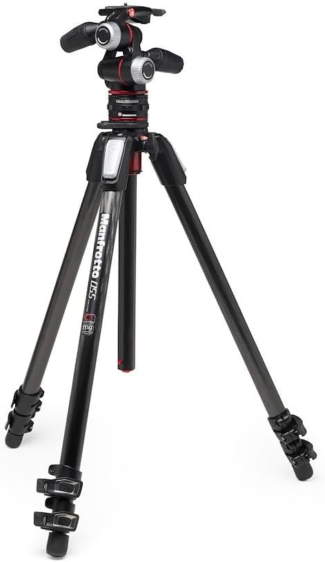 Manfrotto 3-Section Tripod Kit With 3-Way Head in Aluminium - Professional Photography Accessories With MOVE Quick Release System