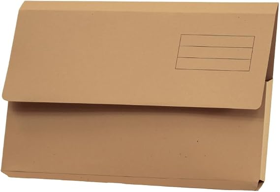 Exacompta Guildhall Document Wallets, 285gsm, Foolscap - Buff, Pack of 50