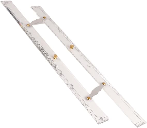 Marine Navigation Parallel Ruler High Transparency Clear Scale High Accuracy Drawing Tool for Boat Ship Chart Operations (600mm)