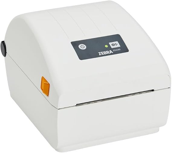 Zebra Technologies - ZD230, 4" Direct Thermal Desktop Printer - 203dpi, EZPL - USB and Ethernet Connectivity - For Logistics, Light Manufacturing, Retail and Healthcare Applications - White