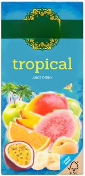 Tropical Juice Drink 1Ltr (Pack of 12) ''Squeezing the day, one sip at a time'' For All Occasions