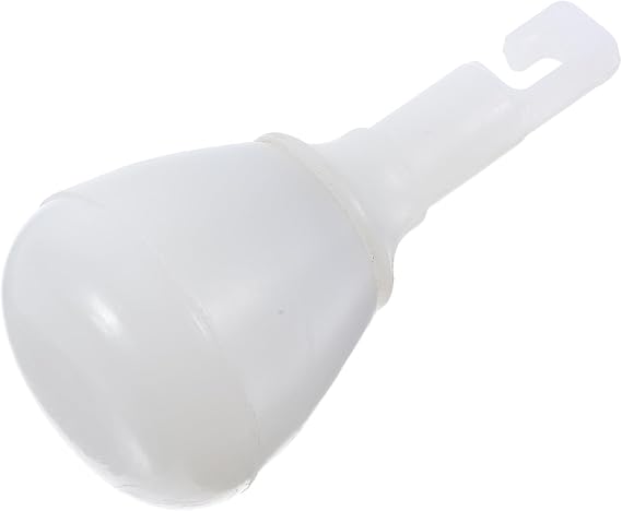 Cane Tip Replacement White Plastic for Walking Stick, Hook Style