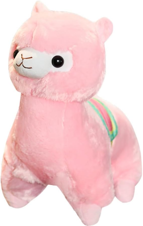 OUKEYI Alpaca Plush Toy, 13.7"/35cm Pink Stuffed Animal Alpaca Doll Plushie Hug Pillow Soft Fluffy Cushion Super Christmas Valentine Gift, Birthday