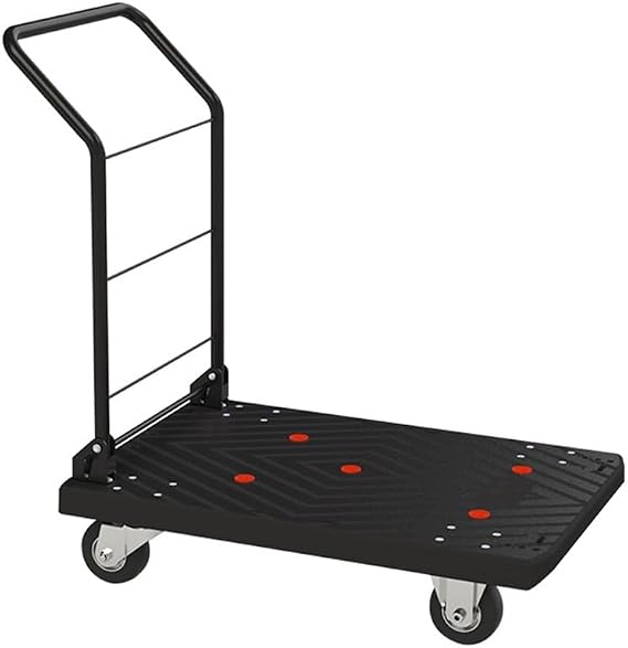 Hand Truck Household Folding Portable Flatbed Trolley Handcart Courier Transporter Portable Trolley Cargo Trailer Folding Cart