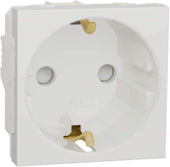 Schneider Electric Nu303718 Schuko Socket 2P+T White Polar Nu303718 Grey, Gray
