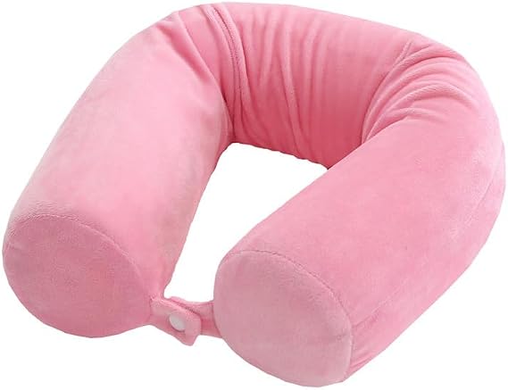 Bcozzy Chin-support Pillow Unique Kids Travel Pillow, pink