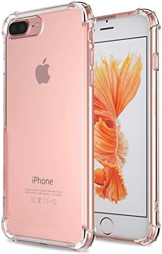 KZY iPhone 8 Plus Şeffaf Airbag Antishock Silikon Kılıf ve Tam Kaplayan MAT Seramik Beyaz Ekran Koruyucu