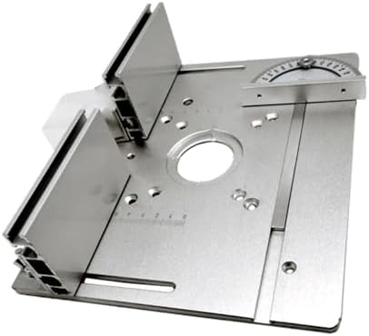 Router Table Insert Plate, Aluminum Alloy Woodworking Flip Plate with Miter and Sliding Fence for Trimming Machine and Large Router