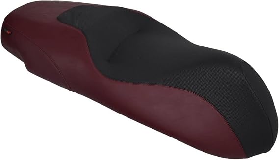Seat cover compatible with Piaggio Beverly 350 2015-2019 black/burgundy with black seams