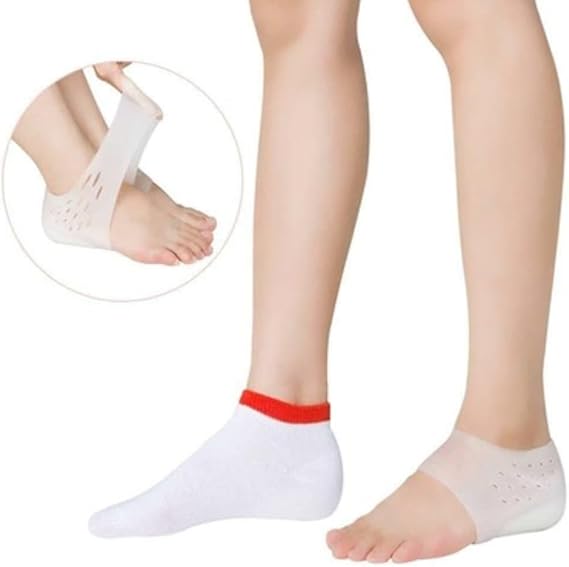Silikon Çorap Taban Gizli Topuk Yükseltici Boy Uzatma Kadın Erkek