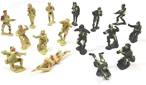 Soldier World 16-Piece Set | 4.5-9cm Plastic Soldier Figures For Children | Military Figures | Roleplay Toys | Educational Toys | Ages 3+