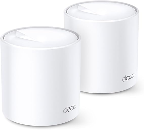 TP-Link Deco X20(2-pack), AX1800 Mbps Tüm Ev Mesh Wi-Fi 6 Sistemi, 1 GHz CPU, Yapay Zeka Desteği, Gigabit Portları, 150 Cihaza Kadar Bağlanılabilirlik, 370 m²'ye Kadar Kapsama, HomeSheild