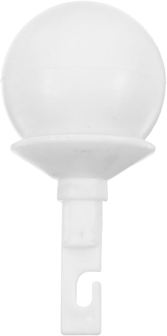Rolling Ball Cane Tip Hook 16mm 13mm Rotating Head White